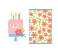 Sizzix Thinlits Die Set with Stencils, Let's Eat Cake! by Catherine Pooler, 15 Cutting Dies & 2 Stencils