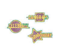 Sizzix Thinlits Die Set, Word Wafers Birthday by Seth Apter, 6 Metal Cutting Dies