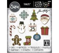 Sizzix Thinlits Dies By Tim Holtz 11/Pkg-Mini Christmas Things - 662418
