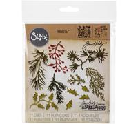 Sizzix Thinlits Dies By Tim Holtz 11/Pkg-Mini Holiday Greens