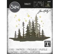 Sizzix Thinlits Dies By Tim Holtz 3/Pkg-Forest Shadows 666334