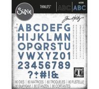Sizzix Thinlits Dies By Tim Holtz 80pcs - Alphanumeric Bold 665205
