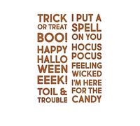 Sizzix Thinlits Dies By Tim Holtz 9/Pkg-Bold Text Halloween - 665995