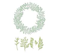 Sizzix Thinlits Dies Wild Leaves Wreath by Lisa Jones, 665287, Multicolor, One Size