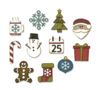 Sizzix Thinlits Metal Cutting Dies Tim Holtz Christmas Mini Xmas Things 662418