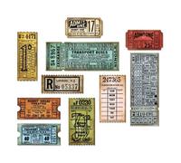 Sizzix Thinlits Pack of 6 Ticket Booth Die Set, Carbon Steel, Multi-Colour, 19.1 x 14.4 x 0.4 cm