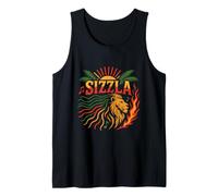 Sizzla Reggae Vibes Rasta Style Graphic Tank Top
