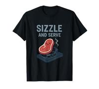 Sizzle and Serve DJ Steak Cooking Baking Design T-Shirt
