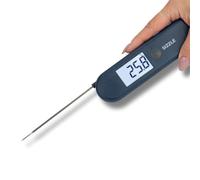 Sizzle Meat Thermometer Probe - IP67 Waterproof Kitchen Thermometer with Rotating Display, Backlight, Magnet for Meat, BBQ, Sugar, Calibration Function, Intuitive Display (Midnight Blue)