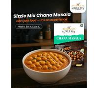 Sizzle Mix Chana Masala Ready to Eat Authentic North Indian Chickpea Curry - 300g (2 Servings) Ready in 4 Minutes - No Artificial Colours or Preservatives