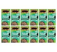 Sizzling Steak Garlic Seasoning Mix, Argentinian, Medium Spice, 15 Minute Cook Time, Serves 4, No Artificial Colours or Flavours, Suitable for Vegans, 28g, Pack of 12