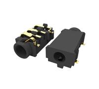 SJ-43615TS-SMT-TR 24V 5A Audio Jack Gold-Plated Copper Alloy 50mΩ for CNC Industrial Machinery PCB SMT Mounting 5pcs