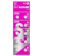 SJ AG13 10 PCS LR44 357 303 SR44 A76 Battery 1.5V Button Coin Cell Batteries Ideal for Watches, Hearing Aids, calculators, Key Fobs, and More