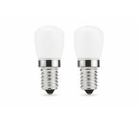 SJ essentials 2 Pack E14 LED Fridge Bulb 1W (15W Equivalent) Warm White 2800K - SES Small Edison Screw T25 Mini Lamp for Refrigerator, Cooker Hood, Microwave, Sewing Machine - Non Dimmable 220-240V