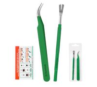 SJ essentials 2 pcs Tick Remover Tools kit for Dogs Professional Stainless Steel Tick Remover for Humans, Cats & Dogs, Complete Tool Kit with Tweezers, Shovel & Storage pack