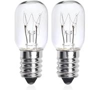 SJ essentials 220-240V 15W E14 T20 Refrigerator Bulb - Pack of 2 - Warm White Screw Base Lamp for Fridge, Oven, Salt Lamp - Small Edison Screw (SES) - Energy Class G