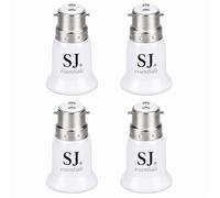 SJ essentials 4 Pack| B22 to E27 Socket Converter, E27 to B22 Lamp Holder Adapter, Light Bulb Converter for LED, Incandescent, CFL Bulbs, 100-250V Durable Lamp Base Adapter (Pack of 4)