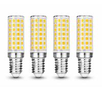 SJ essentials 4W E14 LED Cooker Hood Bulb 4W Equivalent 50W Halogen Warm White 3000K 550LM 4 Pack Small Edison Screw SES Non Dimmable LED Corn Candle Lamp for Cooker Hood Fridge Chandelier AC210-240V