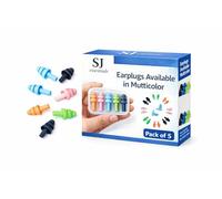 SJ essentials 5 Pairs Ear Plugs for Sleep Soft Silicone Ear Plugs for Sleeping Noise Cancelling Multicoloured (5)