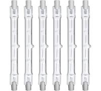 SJ essentials 6 Pack R7s Halogen Bulb 118mm 230W 230V | Linear Floodlight Bulbs | J118 Warm White 2800K | Dimmable R7s Security Light Replacement | High Brightness 4650lm | Energy Class G