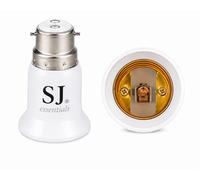 SJ essentials B22 to E27 Socket Converter, E27 to B22 Lamp Holder Adapter, Light Bulb Converter for LED, Incandescent, CFL Bulbs, 100-250V Durable Lamp Base Adapter Ceiling Fan Light Socket Converter