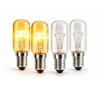 SJ essentials E14 40W Cooker Hood Bulb, Extractor Fan & Appliance Light Bulb, SES Small Screw T22 Tubular Lamp Warm White 240V Replacement (Dimmable, 4, Count)