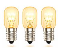 SJ Essentials E14 Salt Lamp Bulb 15W Dimmable SES Pygmy T20 Small Edison Screw, 2700K Warm White, 300°C High Temp Oven Bulb for Himalayan Salt Lamp, Wax Melt Burner, Fridge, Microwave - 3 Pack
