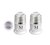 SJ essentials E27 to B22 Socket Converter, Socket Adapter, Bayonet to Screw Edison, BC to ES Lamp Base Adapter for LED Bulbs and Incandescent Bulbs and CFL Bulbs