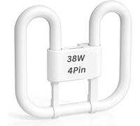 SJ essentials Lamps CFL 2D GR10q Dimmable 3500K White Frosted 2050lm 4-Pin Energy Saving DD Compact Fluorescent CC Slim Light Bulb (38, Watts, 4 Pin)