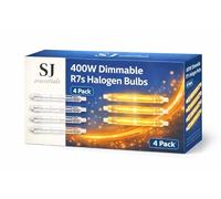 SJ essentials R7s Halogen Bulb 118mm 400W Dimmable - 230V Linear J118 Warm White 2800K Light Bulbs for Security Lights, Floor Lamps, Work Lights, Indoor Outdoor Lighting [Energy Class G] Pack of 4