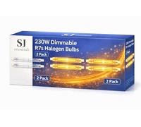 SJ essentials R7s Halogen Light Bulbs Dimmable 118mm 230W 230V Linear Bulbs for Floor Lamp Uplighter, 2700K Warm White J118 R7s Double Ended Bulb for Security Floodlight, Work Light (2)