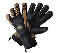 SJ essentials Soccer Goalie Goalkeeper Gloves for Adult &Youth high Performance Soccer Gloves with Pro-Teck Finger Spine Protection 2+4 MM Premium Strong Grip for Toughest Saves (Black & Gold, 9)