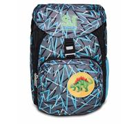SJ GANG Backpack, MICROLIGHT- THUNDERCHECK Eco-friendly flexible Knapsack, for 1st Grade Kids - Girls&Boys, For School, Sport, Free Time, with Side Pockets, many Compartments, Hip-Belt