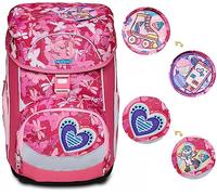 SJ GANG Backpack, UPDOWN BOX LADY CHIFFON Eco-friendly Ergonomic Knapsack, for 1st Grade Kids - For School, Sport, Free Time, with Side Pockets, many Compartments, Shoulder Straps Adjustment System