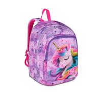 SJ GANG STYLE JAM GANG Advanced School Backpack, Fuchsia, Maxi Removable Wings, Double Compartment and Bottle Pocket, 29 L, Elementary School Backpack, Girl Backpack