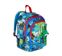 SJ GANG Style Jam Gang Advanced School Backpack, Multicoloured, Double Compartment and Bottle Pocket, 29 L, Elementary School Backpack, Child Backpack