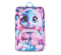 SJ GANG STYLE JAM GANG Big Magic Fantasy Girl Expandable School Backpack, Pink, 24 L, Side Zips, Maxi Side Pull-Out Wings, Bottle Pocket, Elementary and Middle School, Girl, Girl
