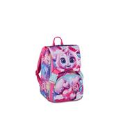 SJ GANG STYLE JAM GANG Expandable Backpack, Adjustable Volume, Double Compartment, Bottle Pocket, School and Leisure, Neon Turquoise, Children, Blue