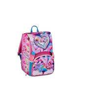 SJ GANG STYLE JAM GANG Expandable Backpack, Adjustable Volume, Double Compartment, Bottle Pocket, School and Leisure, Angel Blue, Girls, Pink