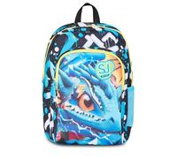 SJ GANG STYLE JAM GANG Freetime Metal Dragon Boy School Backpack, Light Blue, 14.5 L, Side Removable Printed Wings, Front Pocket, Bottle Pocket, Elementary School, Child