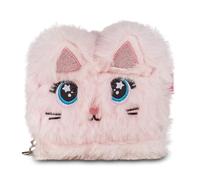 SJ Gang Style Jam Gang Girls Pink Fur Kitten Purse with Adjustable Shoulder Strap Glitter Detail and Personalised Sliders