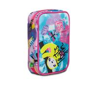 SJ GANG STYLE JAM GANG Girls Single Compartment School Pencil Case - Speed Case - CRITTY BOY - with Pens, Pencils, Colours, Removable Planks - Pink, Sea Water, Taglia Unica, Casual