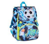 SJ GANG STYLE JAM GANG GLOWGAME School Backpack, Sky Blue, 24L Side Zipper Color Changing Light Application, Front Pocket, Bottle Pocket, Elementary School, Kids