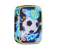 SJ GANG STYLE JAM GANG GLOWGAME Speed Pad Plus School Pencil Case, Blue, Monoscompartment, 45 Pieces, Removable Plates, Inner Pocket, Backpack Accessories, Elementary School, Children
