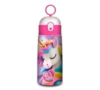 SJ GANG STYLE JAM GANG Insulated Water Bottle in Stainless Steel, Animals, Lilac, Unicorn, 0.5 L, School and Leisure Bottle, Girl