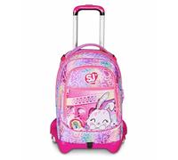 SJ GANG STYLE JAM GANG Jack 3 Wheels School Trolley Lilac, 3 in 1, Triple Use Backpack with Detachable Trolley, 33 L, Elementary School Backpack, Girl Backpack