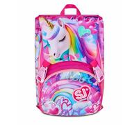 SJ GANG STYLE JAM GANG Large Expandable School Backpack, Fuchsia, Backpack with Inner Divider, Top Pocket with Hidden Wings, Bottle Pocket, 24 L, Elementary School Backpack, Girl Backpack, Fuchsia