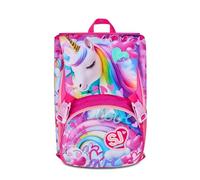 SJ GANG STYLE JAM GANG Large Expandable School Backpack, Fuchsia, Backpack with Inner Divider, Top Pocket with Hidden Wings, Bottle Pocket, 24 L, Elementary School Backpack, Girl Backpack, Fuchsia