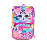 SJ GANG STYLE JAM GANG Large Expandable School Backpack, Fuchsia, Backpack with Inner Divider, Top Pocket with Plush Ears, Bottle Pocket, 24 L, Elementary School Backpack, Girls