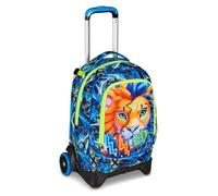 SJ GANG STYLE JAM GANG New Tech Puppies School Trolley Blue, 3 in 1, Triple Use, Backpack with Detachable Trolley and Crossover System, Elementary School, Child, Blue, Taglia Unica, Modern